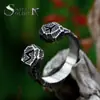 Guerrero de Acero Nuevo Nórdico Vikingo letra anillo de acero inoxidable al por mayor acero de titanio retro moda Anillo abierto