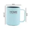 Taza de Lavado Creativa de Dos Tonos para Uso Doméstico, Taza para Cepillo de Dientes y Enjuague Bucal, Plástico con Asa, Taza de Agua Engrosada, Soporte Simple para Cepillos de Dientes, Taza para Pareja