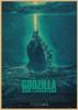 Godzilla Godzilla Póster de Película Retro Decoración de Papel Kraft Pintura Mural 258