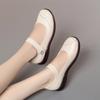 Una generación de zapatos de madre, zapatos de primavera y otoño, zapatos de tacón bajo para mujeres de mediana edad y mayores, zapatos Joker para mujer, zapatos de cuero nuevos con hebilla cómoda