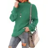 2026 Aliexpress Nuevo Comercio Exterior Suéter de Cuello Alto Talla Grande para Mujer Manga Larga Jersey de Punto Grueso Cardigan Holgado