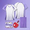 Uniformes de Tenis de Mesa Personalizados Directo de Fábrica Impresión Digital Todo en Uno Adultos Niños Competición Entrenamiento Jerseys Transpirables de Secado Rápido