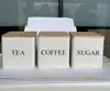 Caixa de Armazenamento de Lata com Tampa de Bambu Caixa Organizadora de Utensílios de Cozinha Lata de Chá Caixa de Café Caixa de Doces Embalagem Criativa de Armazenamento