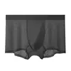 Roupa íntima masculina sob medida de seda gelada, fresca, confortável, respirável, tamanho grande, cor sólida, sensação gelada de verão, atacado, cuecas boxer tamanho grande