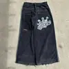 Celebridade da Internet Transfronteiriça Tendência Harajuku Hip-Hop Retrô Caveira Streetwear Jeans Jnco Y2K Jeans Masculino