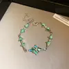 Pulsera geométrica de rombos con incrustaciones de diamantes, fresca y simple, sentido de diseño de nicho, exquisita, versátil, pulsera de lujo ligero, sensación de alta gama, joyería de mano para mujer