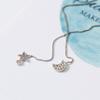 Pendientes de estrella de plata esterlina S925 para mujer, aretes asimétricos de estrella de cinco puntas, con borlas largas y forma de luna.