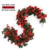 Enredadera de flores artificiales, simulación de enredadera de rosas, para sala de estar, aire acondicionado, tubería, decoración interior, protección de plantas de enredadera de plástico, venta al por mayor
