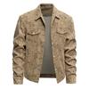 Chaqueta de Trabajo de Pana Holgada Nueva para Hombre Tallas Grandes Moda Primavera y Otoño Chaqueta Casual con Solapa Top de Moda