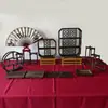 Nuevo Soporte de Exhibición de Mesa de Postres Estilo Chino Mesa de Exhibición Vintage para Descanso de Negocios Mesa de Postres para Ceremonia de Boda