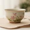 Taza de té de margaritas pintada a mano, taza personal, taza de té de cerámica para el hogar, juego de té de kung fu chino, taza maestra, taza individual