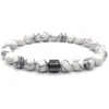 Joyería Transfronteriza Amazon Pulsera Magnética Piedra de Obsidiana Pulida Piedra Mapa Pulsera de Cuentas Mayoreo