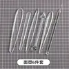 Set Acrílico Mejorado de 28 Piezas de Wang Peng para Arte con Azúcar, Repostería, Herramientas para Fondant, Arcilla, Cerámica Blanda y Escultura Facial con Cuchillo para Abrir Ojos