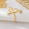 Set de Anillo y Pulsera de 2 Piezas, Moderno Estilo Ins con Textura Metálica, Diseño de Gota de Agua Abrazo, Diseño Exagerado, Accesorio Único para Fiesta