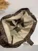 Bolso de Hombro con Estampado de Leopardo Estilo Coreano Transfronterizo de Moda Retro Estilo Perezoso Bolso de Mano Casual de Gran Capacidad