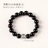 Colección Serie de Cuentas de Cristal de Obsidiana, Pulseras de Círculo Único de Múltiples Tamaños para Hombres y Mujeres, Estilo Simple y Versátil, Al por Mayor
