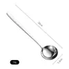 Cuchara Redonda Profundizada de Acero Inoxidable 316, Cuchara Engrosada de Mango Largo para Uso Doméstico, Cuchara para Mezclar Postres 304, Cuchara de Sopa
