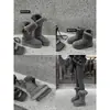 Botas de neve cinzas com sola grossa, novo estilo inverno 2025, design versátil, forradas com fleece e espessadas para aquecimento, botas de cano longo