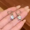 Pendientes de Aleación de Cobre Pendientes de Estrella para Mujer Lujo Ligero Elegantes Nicho de Gama Alta Clavos para Oreja Pendientes Dulces Frescos de Estrella de Cinco Puntas