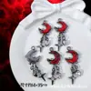 Accesorios de Estilo Oscuro Estilo Europeo y Americano Mariposa Negra Pistola Cruz de Rosa Colgante Pulsera de Cuentas DIY Collar