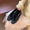 Zapatos Planos de Ballet Estilo Francés con Lunares Negros Estilo Coreano para Mujer 2026 Primavera/Verano Zapatos Mary Jane con Lazo