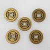 Artesanías Antiguas Engrosado Moneda de Cobre de Cinco Emperadores Pre-Dinastía Qing 28 mm de Diámetro y 2.2 mm de Grosor Colgante de Moneda de Cobre de Latón Real