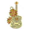 Instrumento Musical Temático de Plantas Coloridas Arpa Guitarra Violonchelo Aleación Esmalte Accesorios para Joyería DIY Colgante para Llavero Adorno