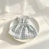 Ropa Linda para Muñecas de 10cm / 15cm Overoles a Cuadros Pantalones con Tirantes Pantalones Colgantes para Mini Muñecas