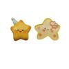 Emoji Chapéu Brilhante de Desenho Animado Estrela Estrela de Cinco Pontas Acessórios de Resina DIY Adorno de Cabeça Grampo de Cabelo Capa de Celular Patch para Joias