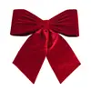 Adornos para Árbol de Navidad con Lazo Rojo Plisado, Decoraciones de Escena de Boda con Lazo, Decoraciones de Tienda con Lazo, Lazo