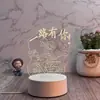 Luz de Noche Creativa 3D Logo Personalizado Regalo para Niños Regalo de Año Nuevo Luz de Noche Luz de Ambiente Luz de Noche Acrílica
