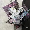 Papel Tie-Dye de Alta Qualidade com Padrão de Pedra, Papel com Textura Degradê, Flores de Tinta Flutuante, Papel de Embrulho para Buquê, Material para DIY