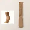 Meias Transfronteiriças para Yoga Pilates para Mulheres com Solas de Silicone Antiderrapantes, Meias Longas de Tubo para Esportes Internos com Caimento Solto