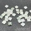 Acessórios de Joias de Jade Dourado de Seda Natural Trevo de Quatro Folhas DIY Pulseiras Combináveis, Pingentes de Chave, Pingentes de Celular e Outros Acessórios