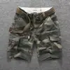 Nuevos shorts casuales de verano de algodón holgados overol camuflaje pantalones rectos de moda para hombres jóvenes fabricantes al por mayor