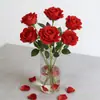Rosas de Terciopelo Simuladas, Flores Artificiales, Día de San Valentín Chino, Decoración de Boda, Cascada de Pared de Flores, Venta al por Mayor, Alta Simulación
