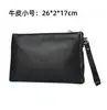 Bolso de Mano para Hombre Aoyi, Piel Genuina de Primera Capa de Vaca, Gran Capacidad, Bolso de Mano Casual de Negocios, Sobre de Hombre, Cartera
