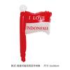 Decoración de globos para el Día Nacional de INDONESIA de comercio electrónico transfronterizo Te amo INDONESIA Te amo INDONESIA