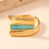 Anillo de Cruz de Color Aceite Goteante de Acero Inoxidable Fundido Nuevo Europeo y Americano Joyería de Lujo Ligero Alto Sentido Chapado en Oro de 18 Quilates