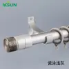 IKSUN Barra Romana de Aleación de Aluminio Engrosada Barra Única para Cortina Barra Doble Soportes Simples para Accesorios de Cortina Barra de Cortina