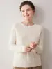 Nova coleção de outono e inverno estilo coreano: top de tricô de cashmere liso para mulheres, com design de trança em toda a peça, criando um visual descontraído e estiloso, perfeito como camada base