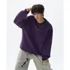 Moletom tie-dye bordado de alta resistência estilo americano para homens, marca da moda outonal, corte solto, gola redonda, blusa interna esportiva de manga longa