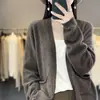 Versátil cálido nuevo chal corto de punto para mujer cárdigan abrigo de lana mezclada casual 2026 Otoño/Invierno holgado