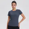 Camiseta Deportiva de Cuello Redondo Transfronteriza para Hombre, Casual de Manga Corta, Amigable con la Piel, Sensación Fresca, Elástica, Ropa para Entrenamiento Deportivo y Fitness, de Secado Rápido