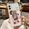 Para iPhone 15 Desenho Animado Princesa Barbie Meninas Europeias e Americanas Nova Moda Adesivo Capa de Celular