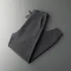 Nuevos Pantalones de Lana 100% Pura con Bloqueo en la Pierna para Hombre, Pantalones Cálidos Engrosados de Cachemir, Pantalones Deportivos de Punto con Puño