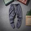 Pantalones de otoño para hombre, finos, holgados, modernos, informales, de algodón y lino, deportivos, de marca de moda, hasta los tobillos.
