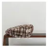 Boina Cuadros Vintage para Niños, Nuevo Estilo Primavera y Otoño, Aspecto Desgastado, Boina de Artista Moderna y Versátil para Niños y Niñas