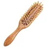 Pente de Sândalo de Dentes Largos para Meridianos Massagem no Couro Cabeludo Dentes Grossos Dentes Finos Pente com Bolsa de Ar Massagem com Almofada de Ar Pente de Madeira Viagem Dragão e Fênix Sândalo