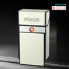 Nuevo Modelo Estuche Ligero para Cigarrillos con Encendedor Recargable, Estuche Portátil para 20 Cigarrillos, Metal Cepillado, Precio de Fábrica al por Mayor